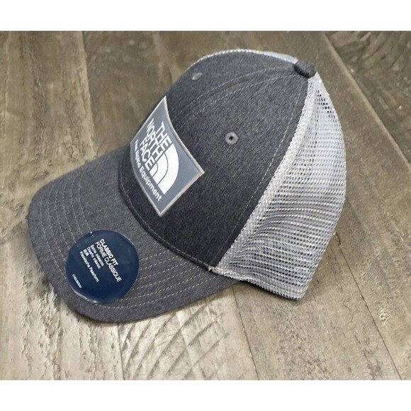 THE NORTH FACE Unisex Mudder Snapback Gray Patch Logo Trucker Hat NWT MSRP 32$ - Picture 2 of 7